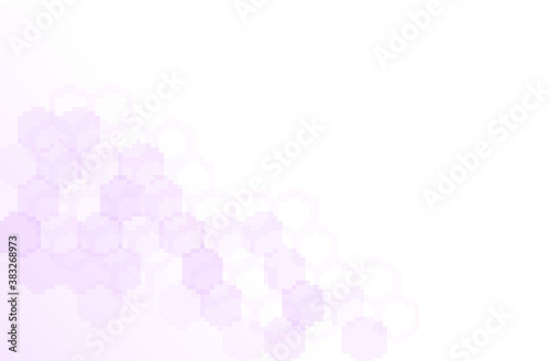 Abstract hexagon healthy symbol. Technology, molecular and science background. Soft purple color. Business vector illustration.