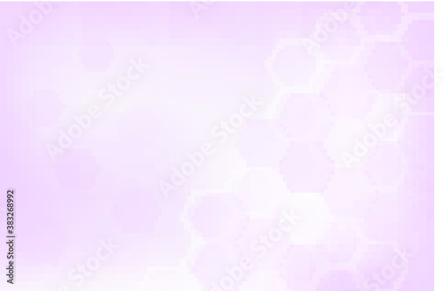 Abstract hexagon healthy symbol. Technology, molecular and science background. Soft purple color. Business vector illustration.
