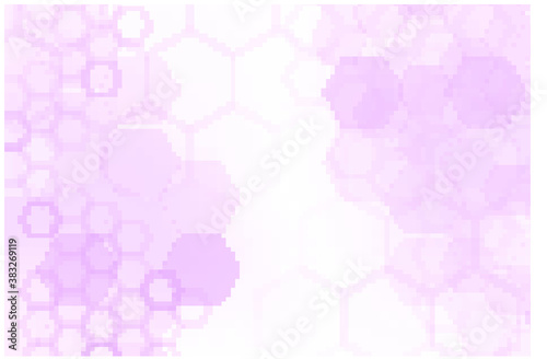 Abstract hexagon healthy symbol. Technology, molecular and science background. Soft purple color. Business vector illustration.