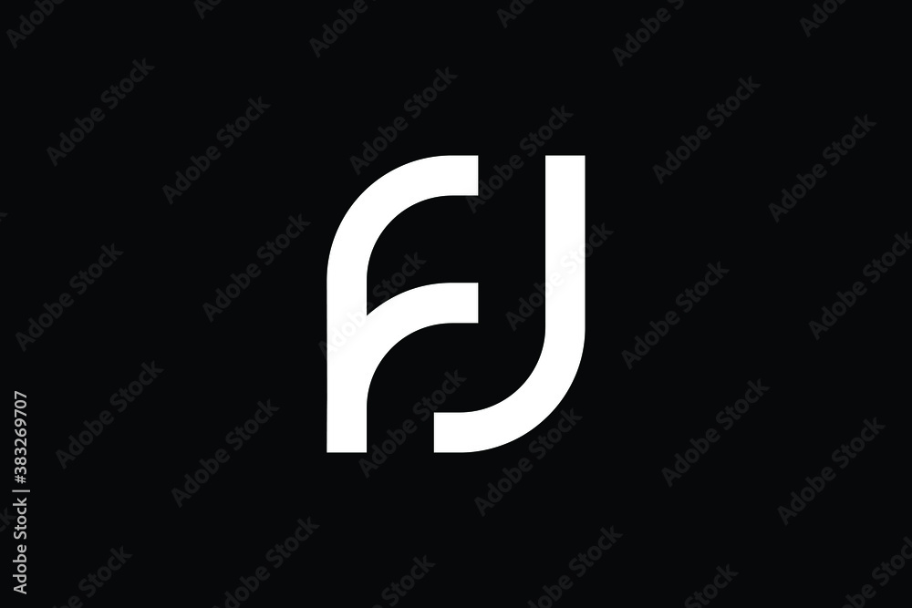 Minimal Innovative Initial FJ logo and JF logo. Letter F J JF FJ creative elegant Monogram. Premium Business logo icon. White color on black background Minimal Innovative Initial FJ logo and JF logo. Letter F J JF FJ creative elegant Monogram. Premium Business logo icon. White color on black background