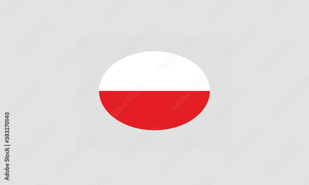 Poland flag oval circle vector illustration Poland flag oval circle vector illustration