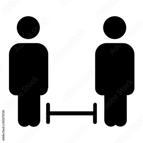 Public Awareness Message Vector Glyph Icon Design, Prevention of Coronavirus Disease Symbol, physical distancing Sign, Epidemic social distance Concept, Social isolation on White background, 