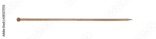 wooden magic wand isolated on white background