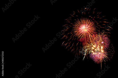 Festival Fireworks on Black backgrounds