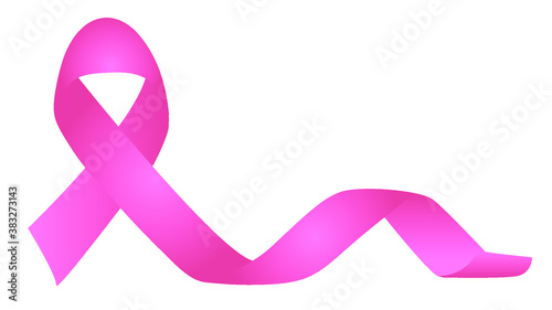 Breast cancer ribbon awareness long vector isolated