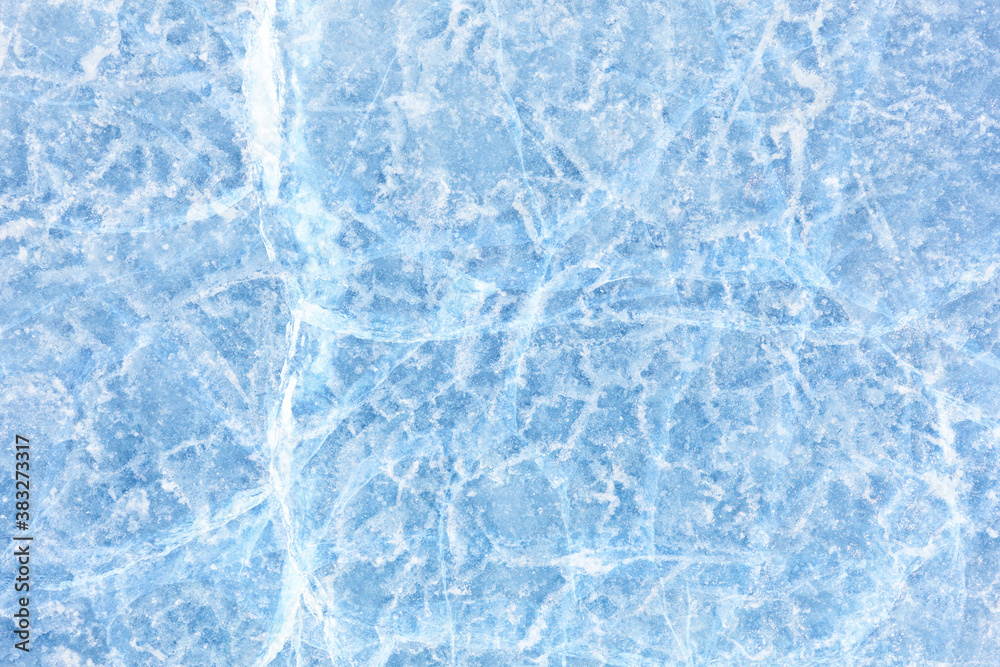 Fototapeta premium Blue background of Ice texture