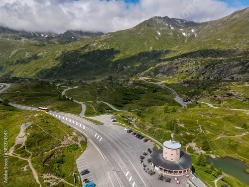 The Simplon pass in the alps photo