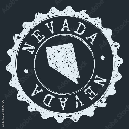 Canvas Print Nevada Map Seal