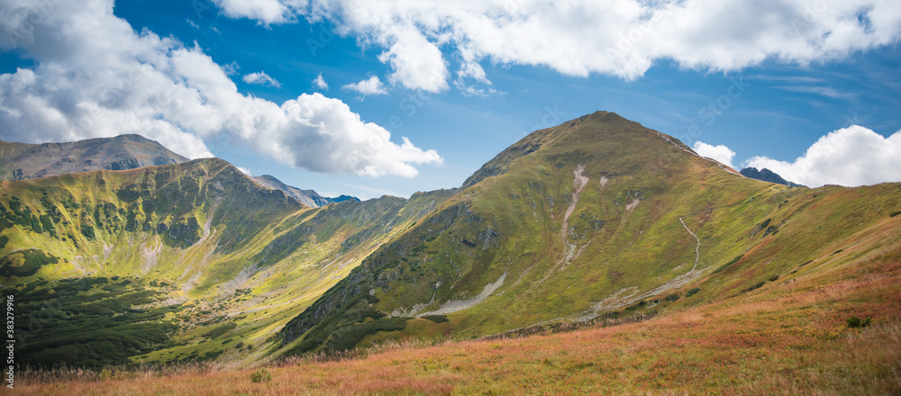 Wolowiec and Lopata in Western Tatra Mountains - Summer scenery in hills Wolowiec and Lopata in Western Tatra Mountains - Summer scenery in hills