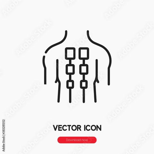 electrotherapy icon vector. Linear style sign for mobile concept and web design. electrotherapy symbol illustration. Pixel vector graphics - Vector.