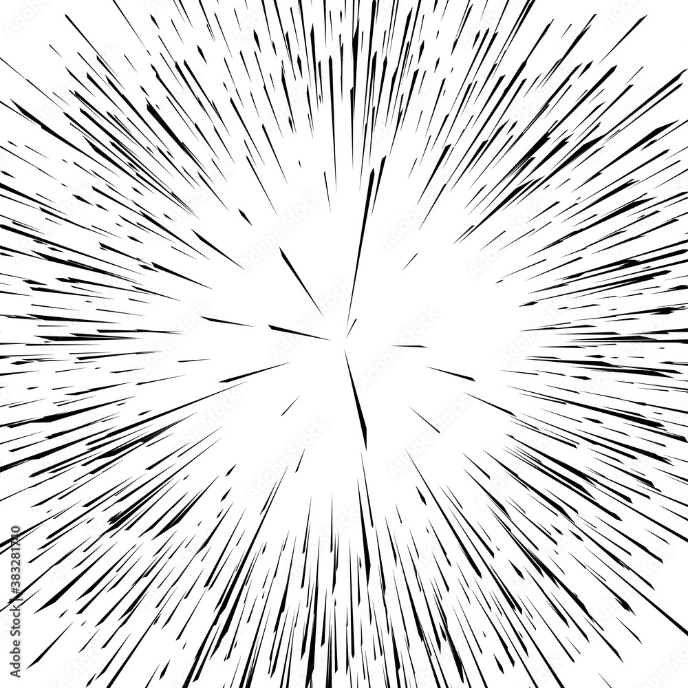 Obraz premium Speed line fast motion background, comic illustration with lines