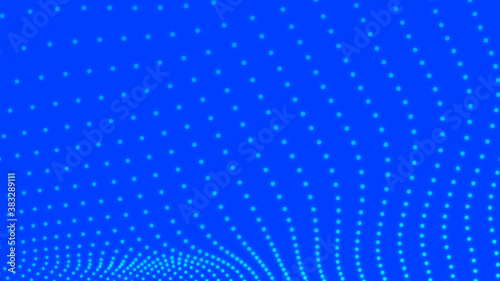 Futuristic point wave. Big data. Abstract wave in white background. Waves with particles. Abstract vector illustration.