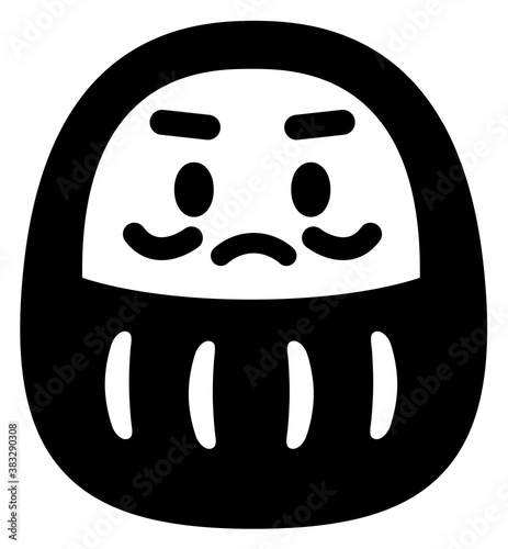 だるまのイラスト （単色ver.）