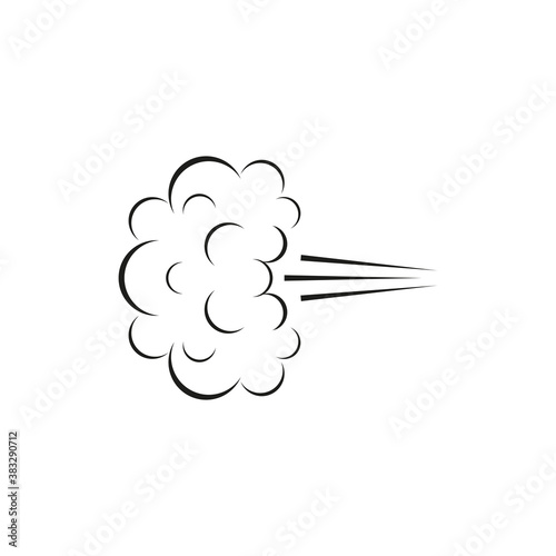 A cloud of spray. Simple flat vector illustration on a white background