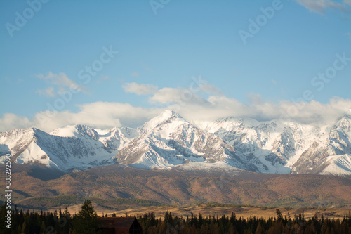 Snowy peaks of the Severo-Chuisky mountain range.