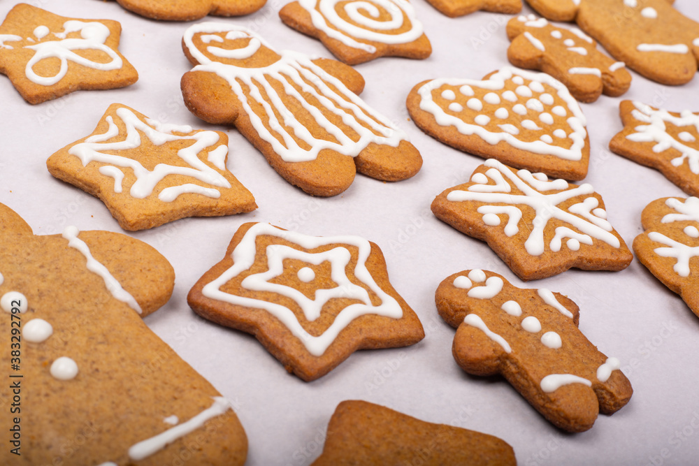 Gingerbread cookie background