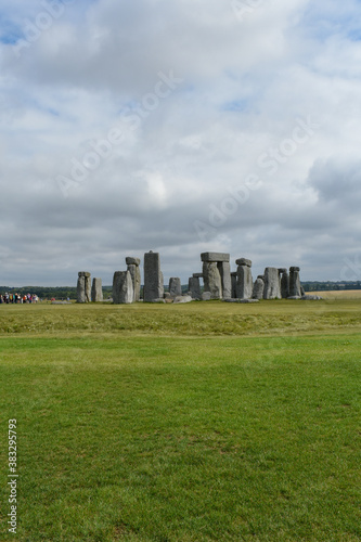 wide sunny view of stonehenge