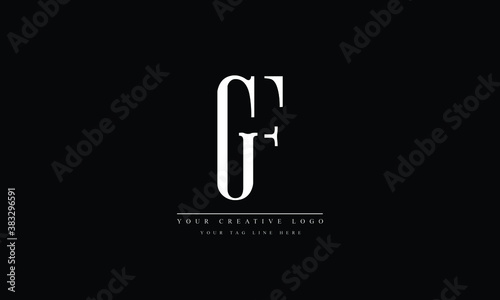 GF, FG, G, F  Letter Logo Design with Creative Modern Trendy Typography