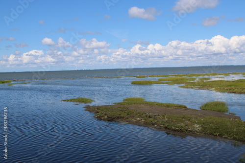 The beautiful Wadden Sea between the Danish mainland and Mand   island. 