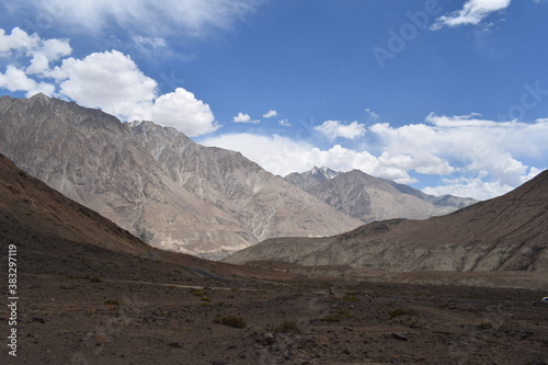 landscape with sky and clouds in nubra valley leh ladakh