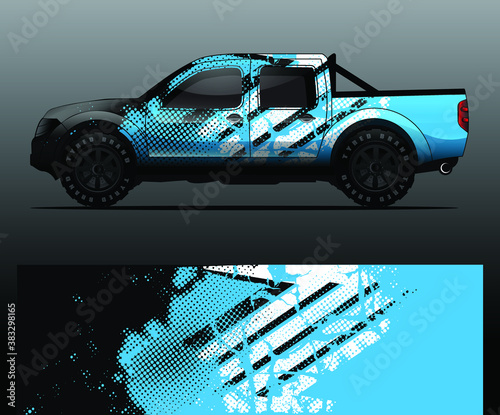 Truck decal graphic wrap vector, abstract background