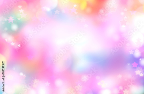 Birthday blurred rainbow colorful backdrop.Holiday banner,bokeh background.
