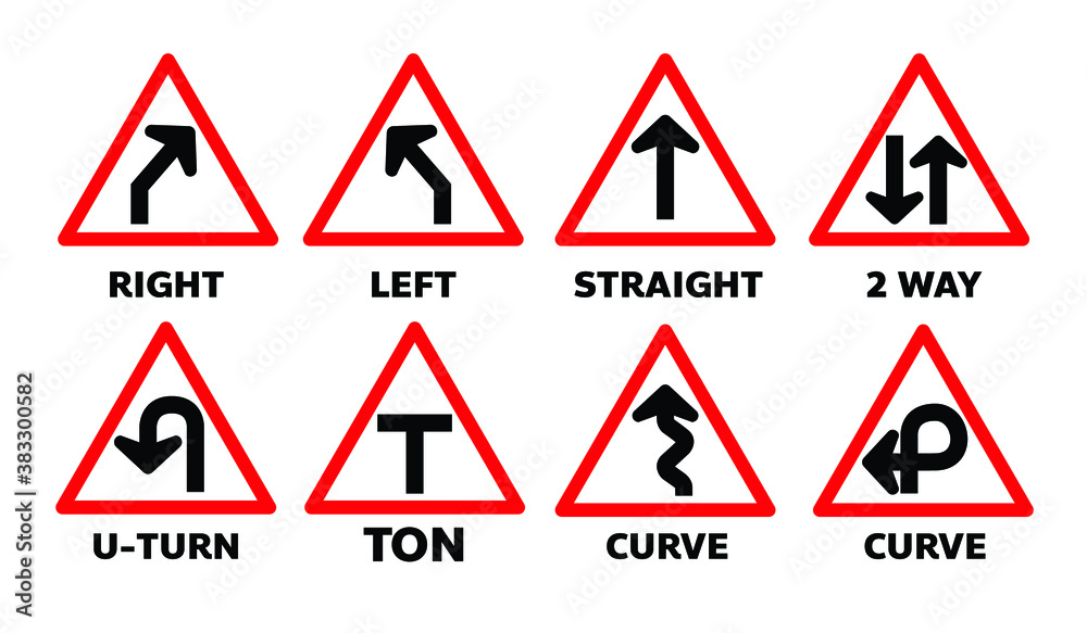 set of traffic sign illustration set of traffic sign illustration