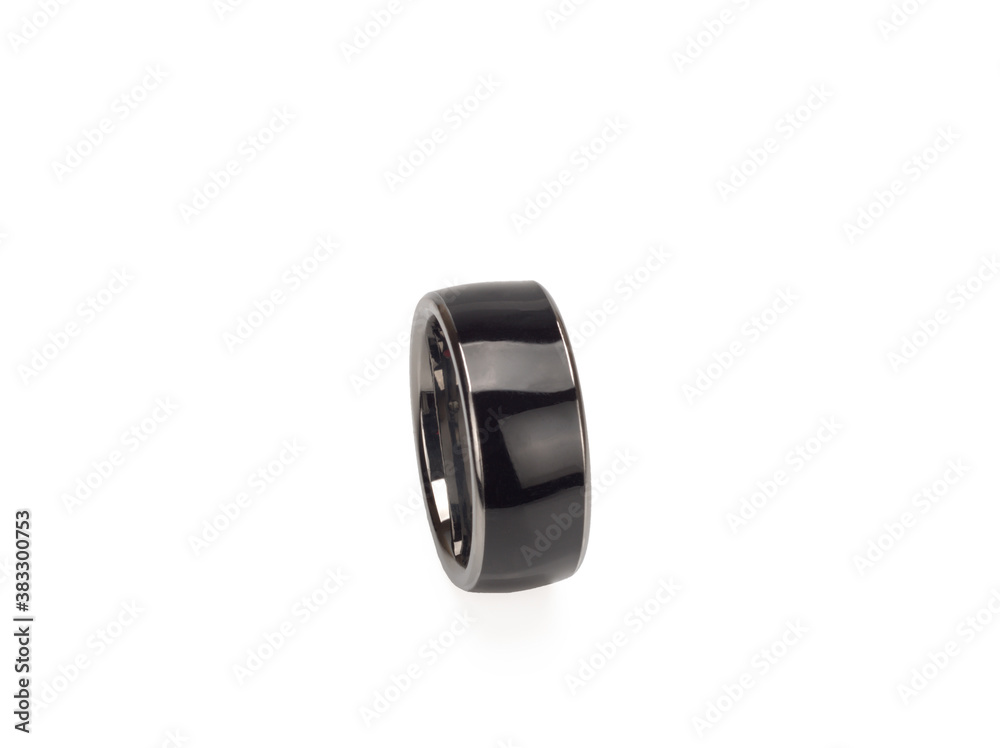 Modern electronic gadget-smart ring on white background Modern electronic gadget-smart ring on white background