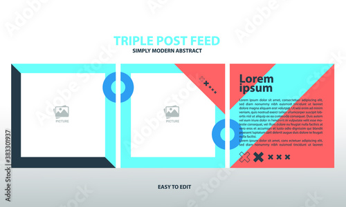 modern social media post feed, retro, instagram feed, instagram template, instagram frame, minimalist.	