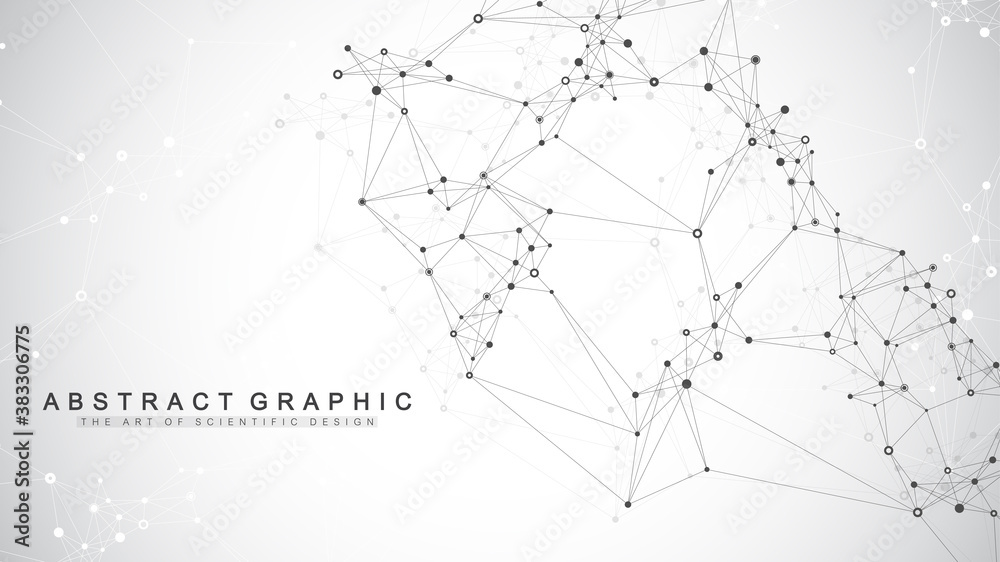 Global network connection. Social network communication in the global business. World map point and line composition concept. Vector illustration.