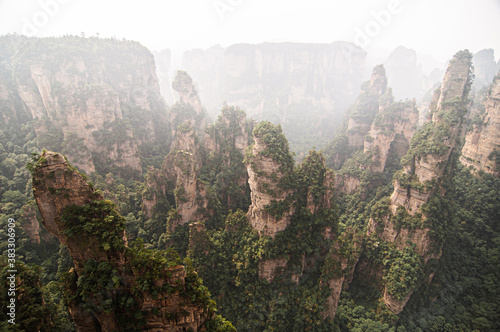 Zhangjiajie mountain at Wulingyuan Scenic Area in Hunan - China photo