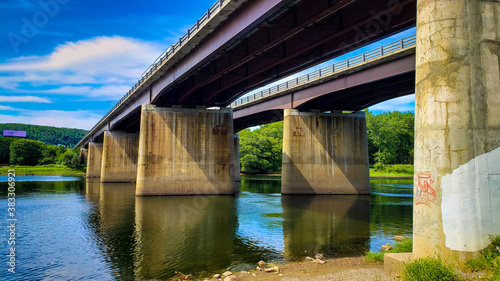 bridge over river in the countryside