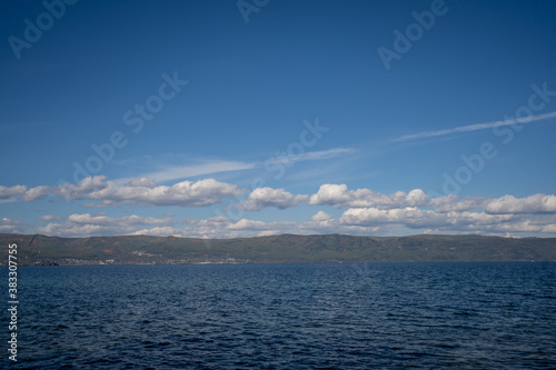 Natural landscape with views of lake Baikal, Russia