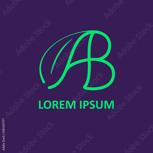 A-B, ECO logotype concept.