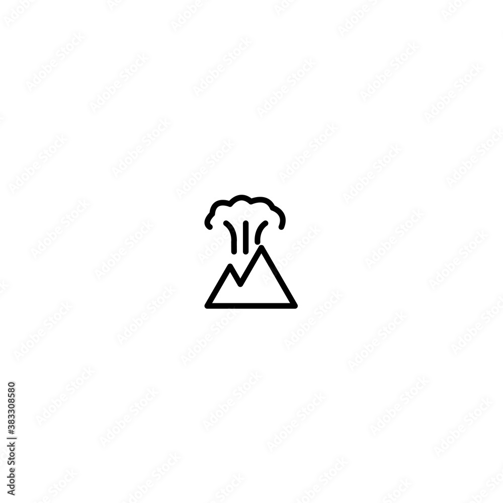Mountain explotion icon Mountain explotion icon