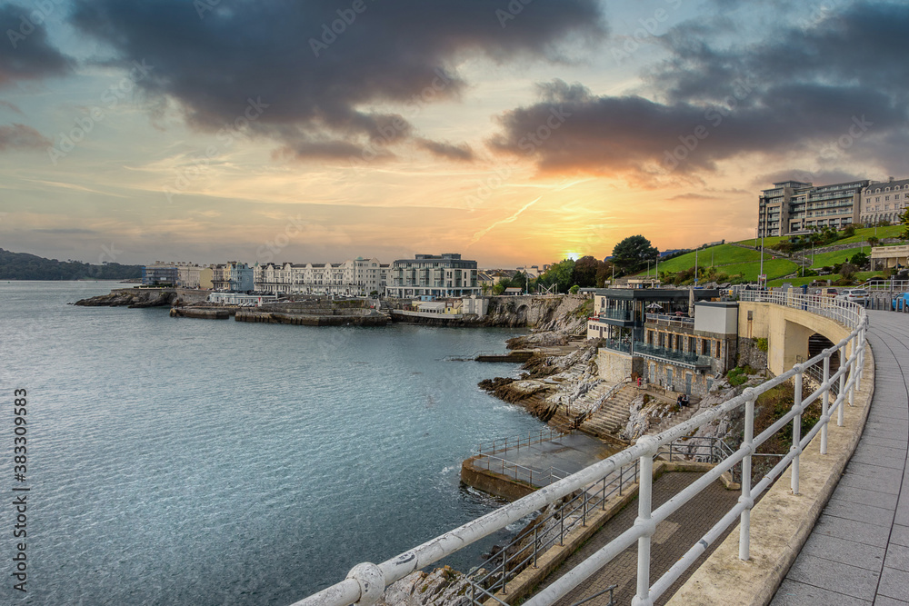 Obraz premium Plymouth Hoe in the Devon City of Plymouth in the UK