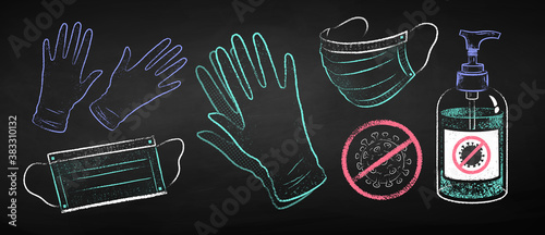 Chalk drawn protection items