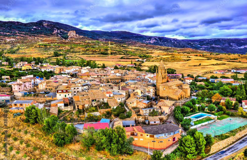 Loarre town with its Castle. Huesca Province - Aragon, Spain