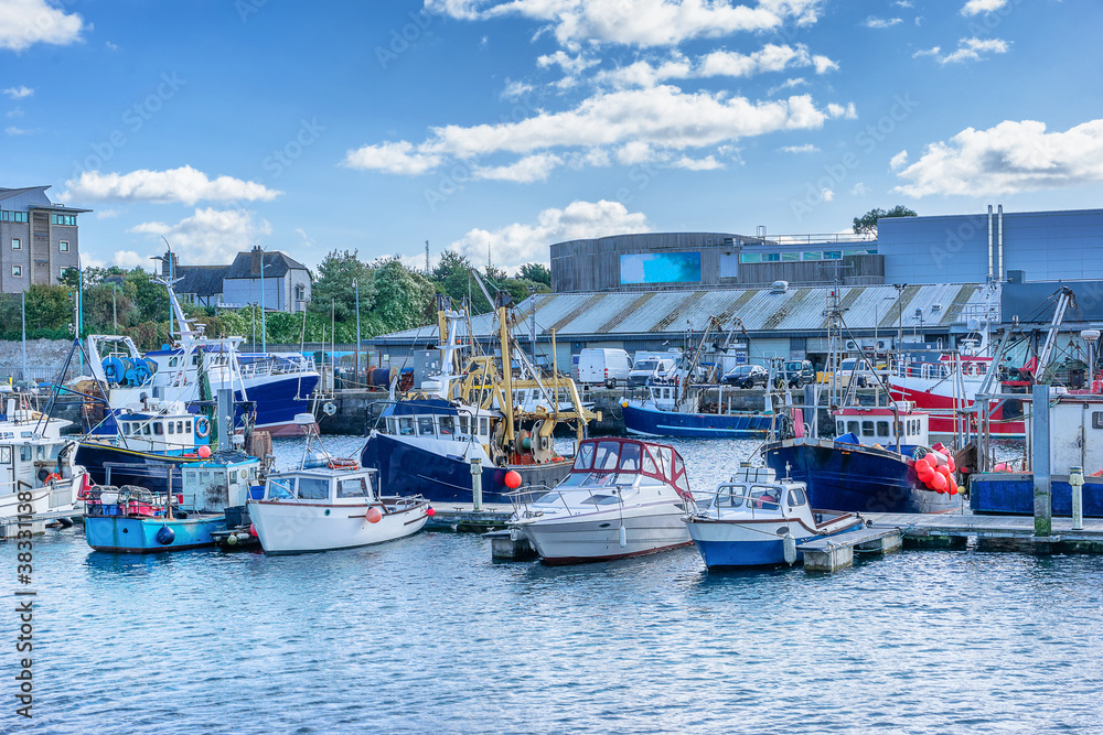 Sutton Harbour fish quay in Plymouth 
