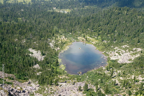 Rainbow lake in the mountains Ergaki, West Sayan mountains, Siberia.