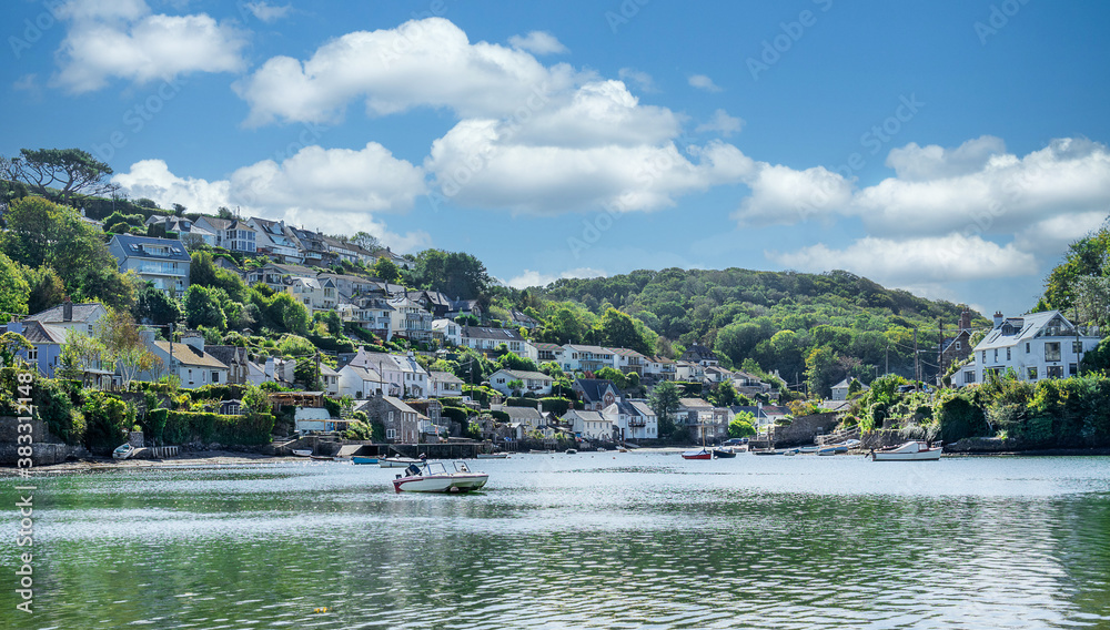 The village of Noss Mayo on the River Yealm in Devon England