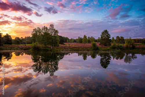 Billede på lærred Angelbecksteich vor sonnenaufgang
