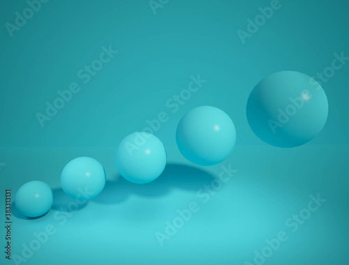 abstract blue spheres