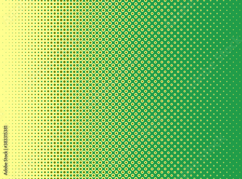 A yellow, brown and green halftone rings texture. Ideal for use as a background image or to add graphic texture to your designs.