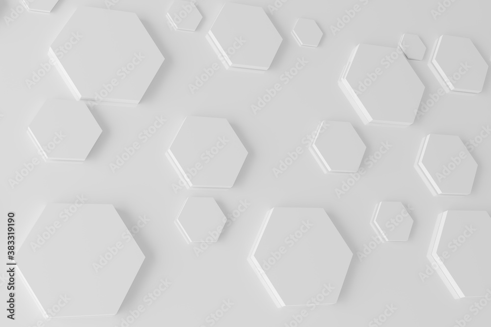 Abstract white hexagon honeycomb background 3d rendering Abstract white hexagon honeycomb background 3d rendering