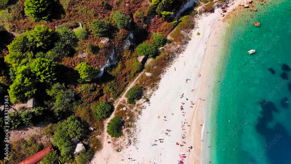 Aerial view of Adriatic coastline in Albanian island. Aerial view of Adriatic coastline in Albanian island.