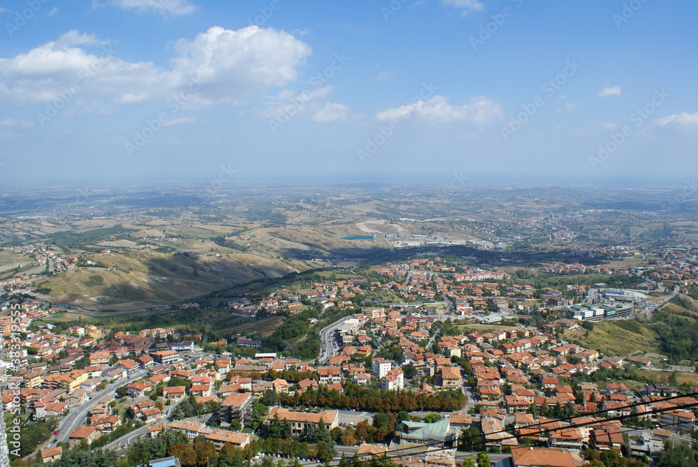Republic of San Marino: panoramic view of the surrounding area