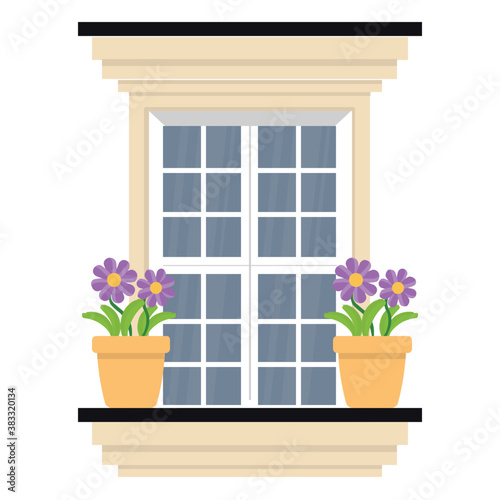  A window shutter depicting exterior of the home   © Vectors Market