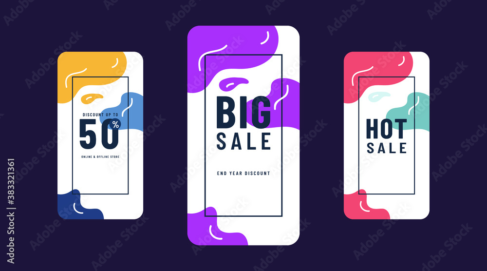Vector Illustration Stories Template Set For Social Media. Modern Stories Template Design. Vector Illustration Stories Template Set For Social Media. Modern Stories Template Design.