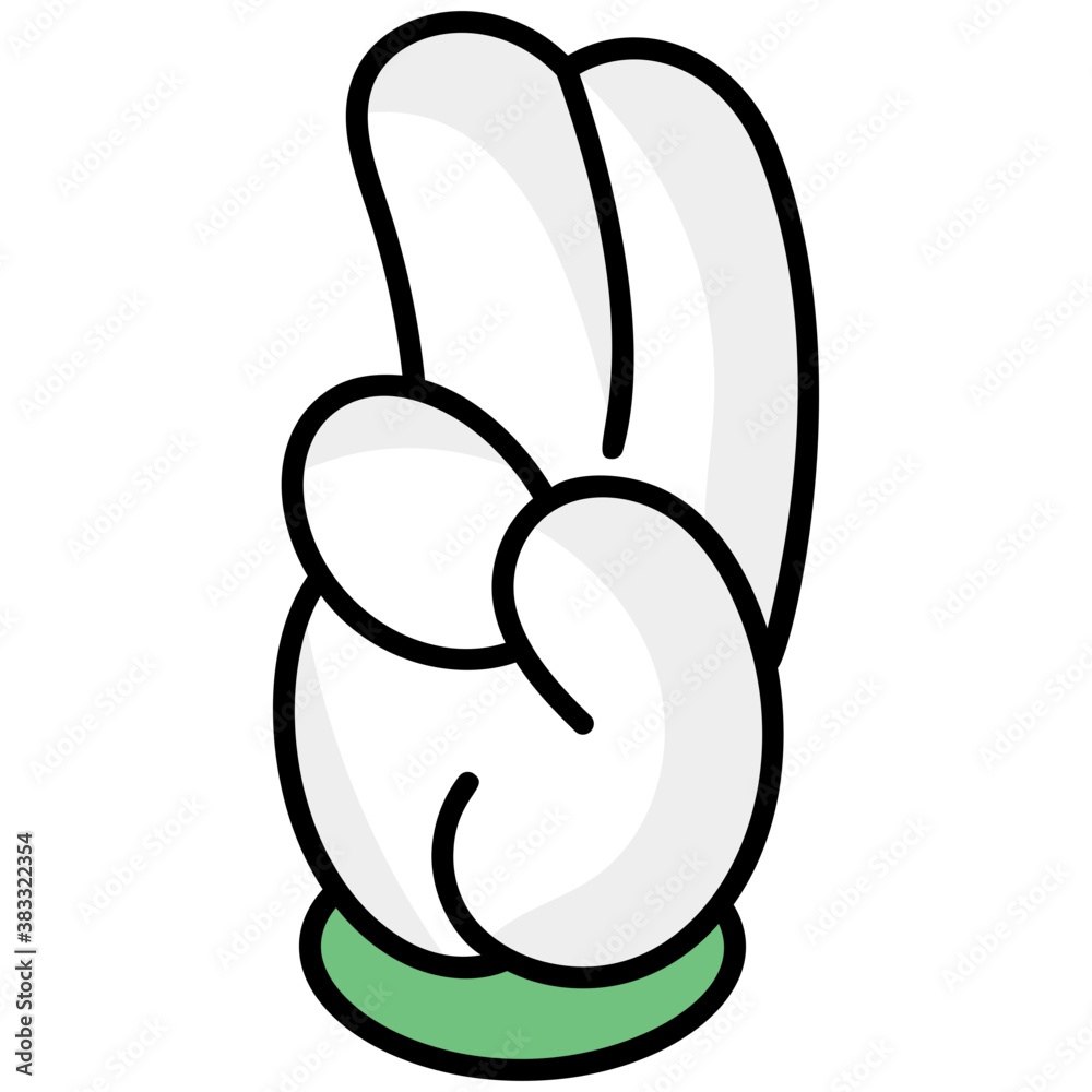 
Victory and love hand gesture
